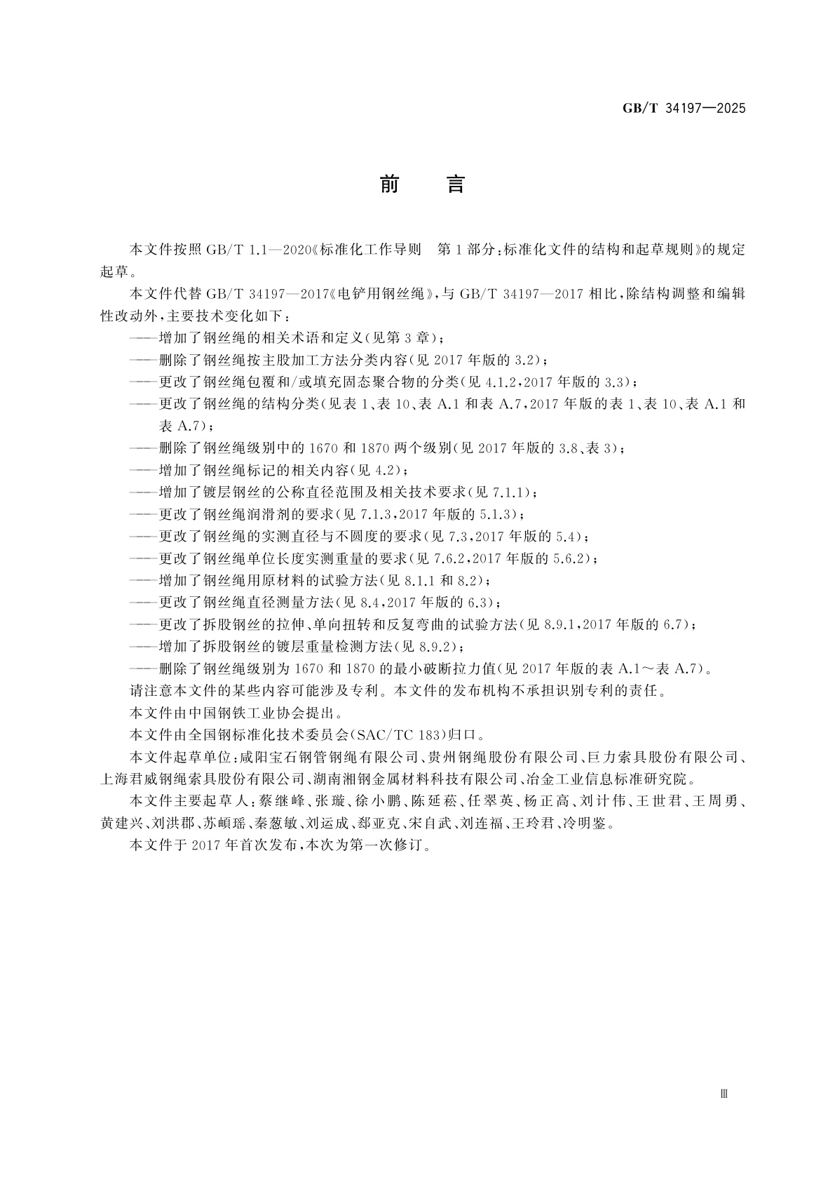 GB/T 34197-2025 电铲用钢丝绳